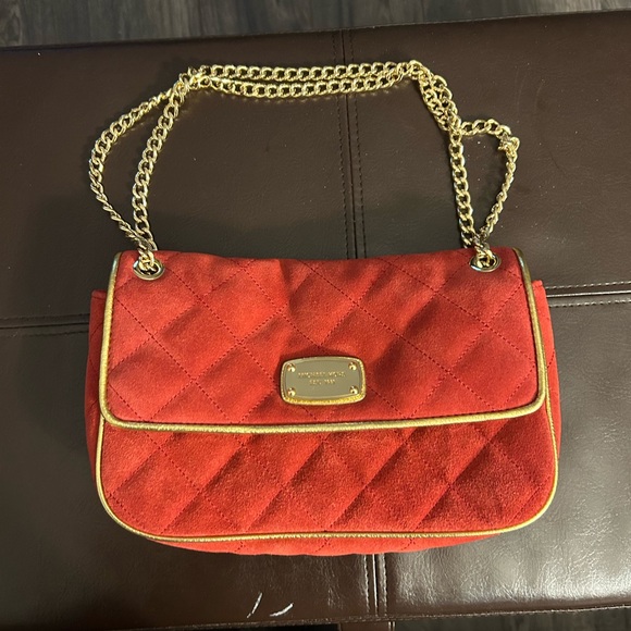 Brand new, with tags, MICHAEL MICHEAL KORS, suede shoulder bag. - Picture 1 of 5
